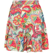 IZIA Saia 'Boho' verde claro / verde escuro / laranja / vermelho