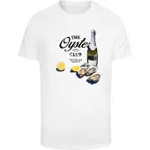Mister tee Camisa 'The Oyster Club' amarelo / verde escuro / preto / branco