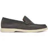 BOSS para homem. 50543083 Mocassins de couro Sienne cinzento (44), Plano, Camurça, Nenhum, Casual, Cinza