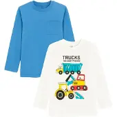 Cool Club Camisola azul / amarelo / vermelho / branco