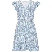 Usha Vestido azul pombo / branco
