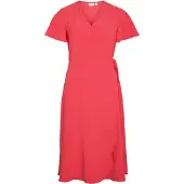 Vila Vestido Midi De Manga Curta Lovie Wrap
