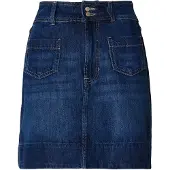 BOSS para mulher. 50559404 Minissaia lisa azul (25), Casual, Algodão, Denim