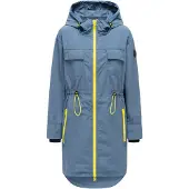 MARIKOO Parka meia-estação 'Trüffelbonbon' azul pombo / verde néon