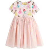 Next Vestido azul claro / amarelo / pó / rosa claro