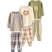 Next Pijama bege / azul / taupe / oliveira