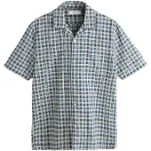 Next Camisa marfim / azul noturno