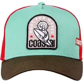 Coastal Boné 'HFT Pray for Waves' turquesa / castanho escuro / vermelho / branco