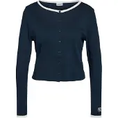 Noisy May Casaco de malha 'NMJudy' azul escuro / branco