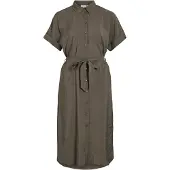 Vila Vestido Midi De Manga Curta Hula Shirt