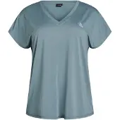 ACTIVE By Zizzi Camisa funcionais 'ABASIC' azul fumado