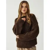 Noella Pullover ' N-Monika Knit ' chocolate