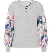 CALEY Blusa navy / azul claro / cinzento / alperce
