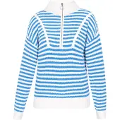 KIANNA Pullover azure / branco