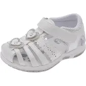 Chicco Sandália 'Fiorda' prata / branco