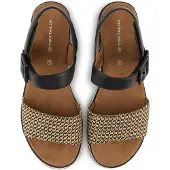 Tom Tailor Sandália mocha / preto
