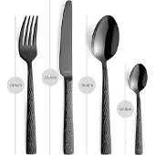 Amefa Felicity 3319, conjunto de talheres 24-peças, preto
