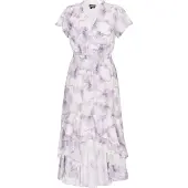 Dreimaster Vestido de verão lilás / roxo pastel / offwhite