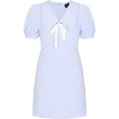 Dreimaster Klassik Vestido azul claro / branco