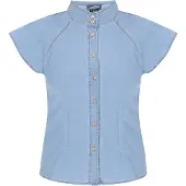 Dreimaster Blusa azul ganga
