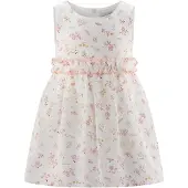 Happy girls Vestido creme / azul claro / amarelo / rosa escurecido