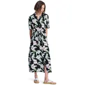 Roxy Vestido Midi De Manga Curta Island Escape Printed