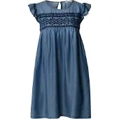 Pepe Jeans para mulher. PL9537787 Vestido Cindy azul (S), Casual, Manga curta, Lyocell