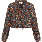 IZIA Blusa verde escuro / laranja claro / laranja escuro / preto