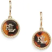 Ralph Lauren Brincos castanho / ouro