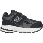 New Balance unisex para criança. IV2002V1 Tênis de couro 2002 Hook & Loop preto (22.5), Plano, Camurça, Velcro, Casual, moda infantil