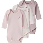 Name it Body De Manga Comprida Carinaria Heart 3 Unidades