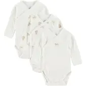 Petit Bateau Macacão/Body bege / branco