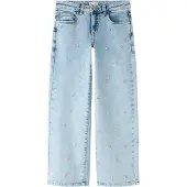 Name it Calças de ganga 'NKFrose' azul / cor-de-rosa / branco