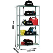 Simonclick Prateleira De Metal Maderclick Superplus 5/300 2000x1100x300 Mm