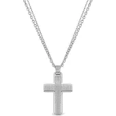 Police da uomo steel Collana con cross Urban Rebel PEAGN0001102
