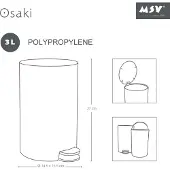 MSV Caixote Do Lixo Para Reciclagem Osaki 3l