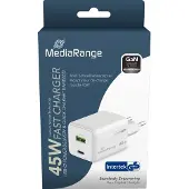 MediaRange Carregador De Parede Usb-a E Usb-c 45w