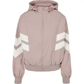 Urban Classics Casaco meia-estação 'Crinkle Batwing' rosa / branco