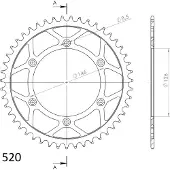 Supersprox Roda Dentada Traseira Steel Suzuki 520x47 Rfe808x47blk