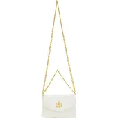 NAEMI Mala de ombro ouro / branco natural