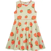 DANAMADE Vestido 'DVIOLA' verde / menta / vermelho