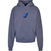 Mister tee Sweatshirt 'Le Papillon' azul / safira / cinzento / branco