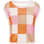 Imily Bela Pullover castanho claro / laranja / rosa claro / branco