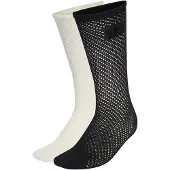 Adidas Originals Meias 'CROCHET CREW 2 PAIRS' preto / branco
