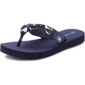 LASCANA Chinelos de dedo azul escuro / branco