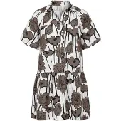 Imily Bela Vestidos camiseiros chocolate / preto / offwhite
