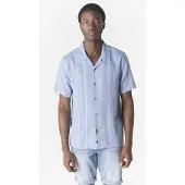 KOROSHI Camisa azulado / branco