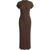 Imily Bela Vestido de malha castanho