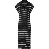 Imily Bela Vestido de malha preto / branco