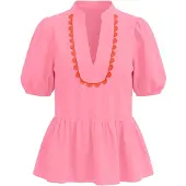 Imily Bela Blusa rosa / vermelho